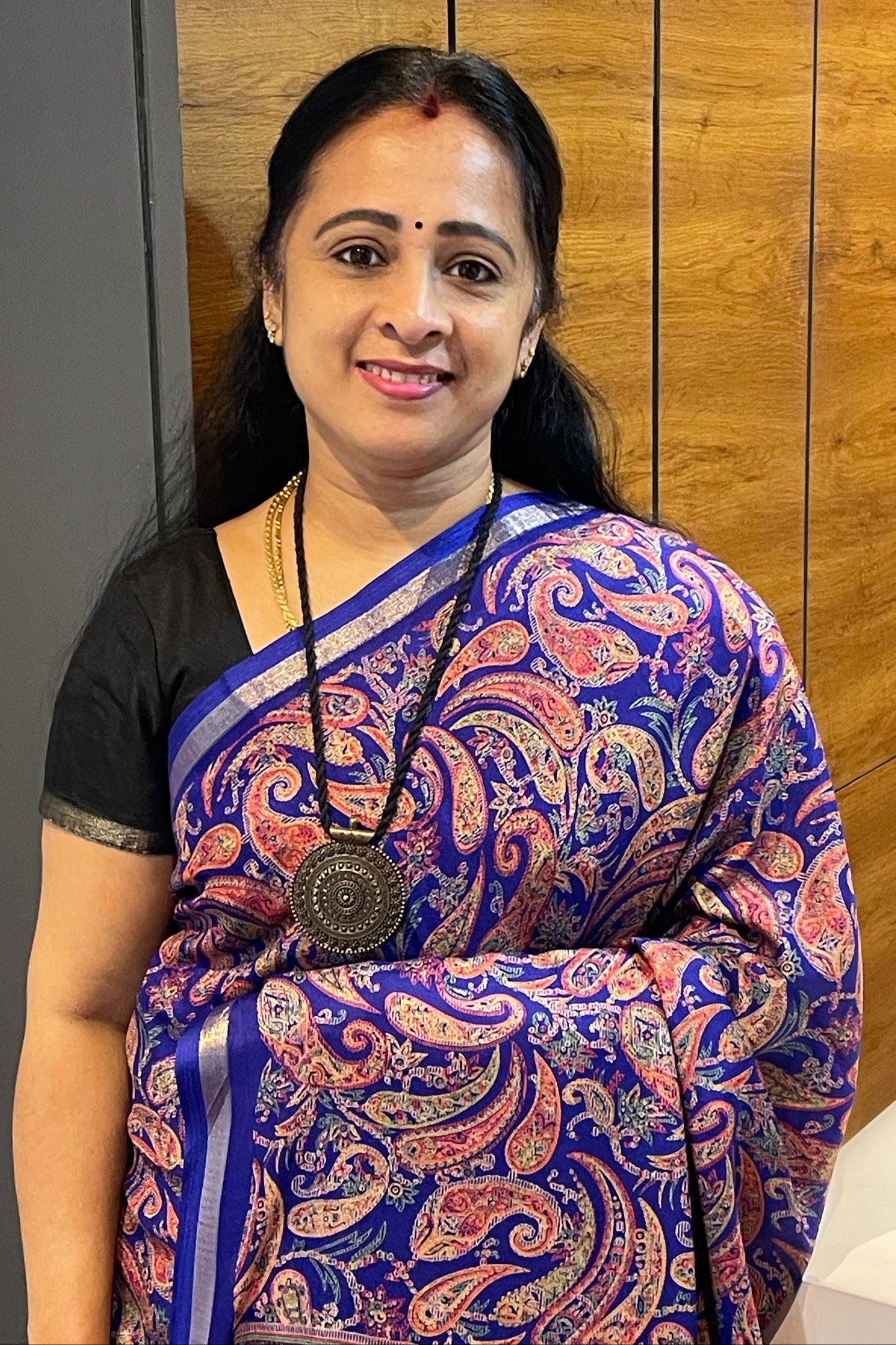 Kalamkari Printed Silk |Pepsi Blue| PPS08