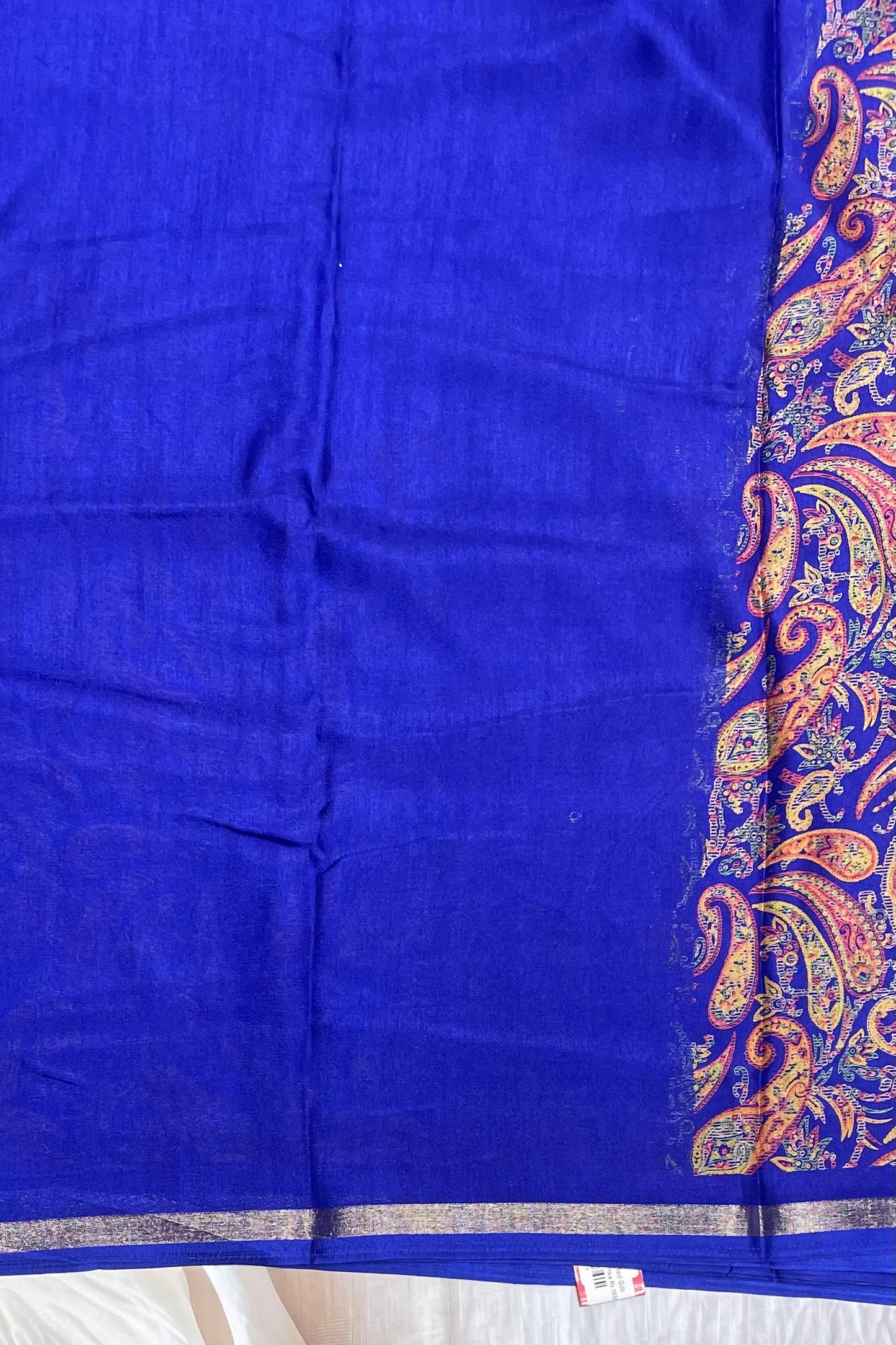 Kalamkari Printed Silk |Pepsi Blue| PPS08