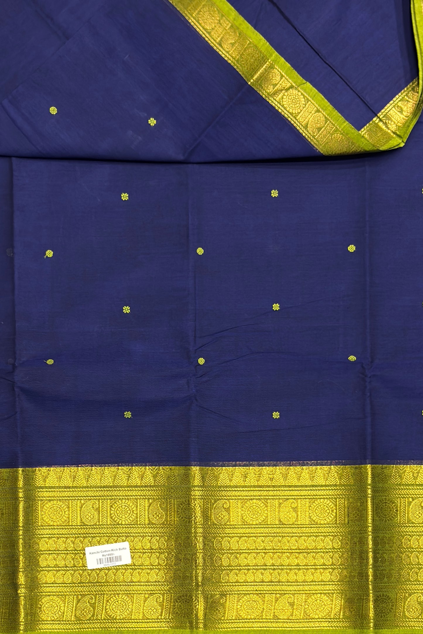 Meenakshi -Premium Kanchi Cotton Saree–Royal Blue|MCK92