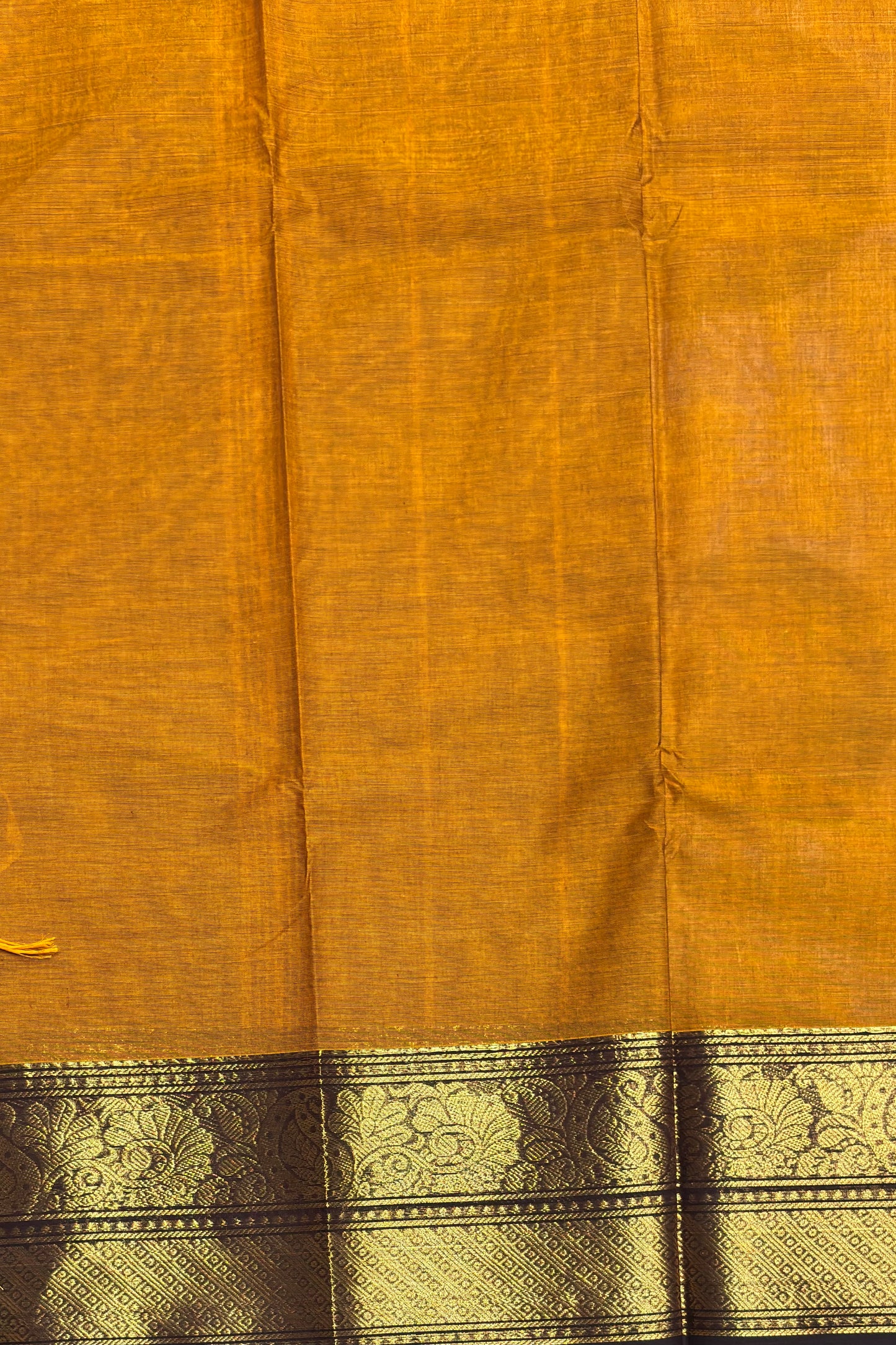 Meenakshi - Kanchi Cotton |Mustard with Coffee| MCK24