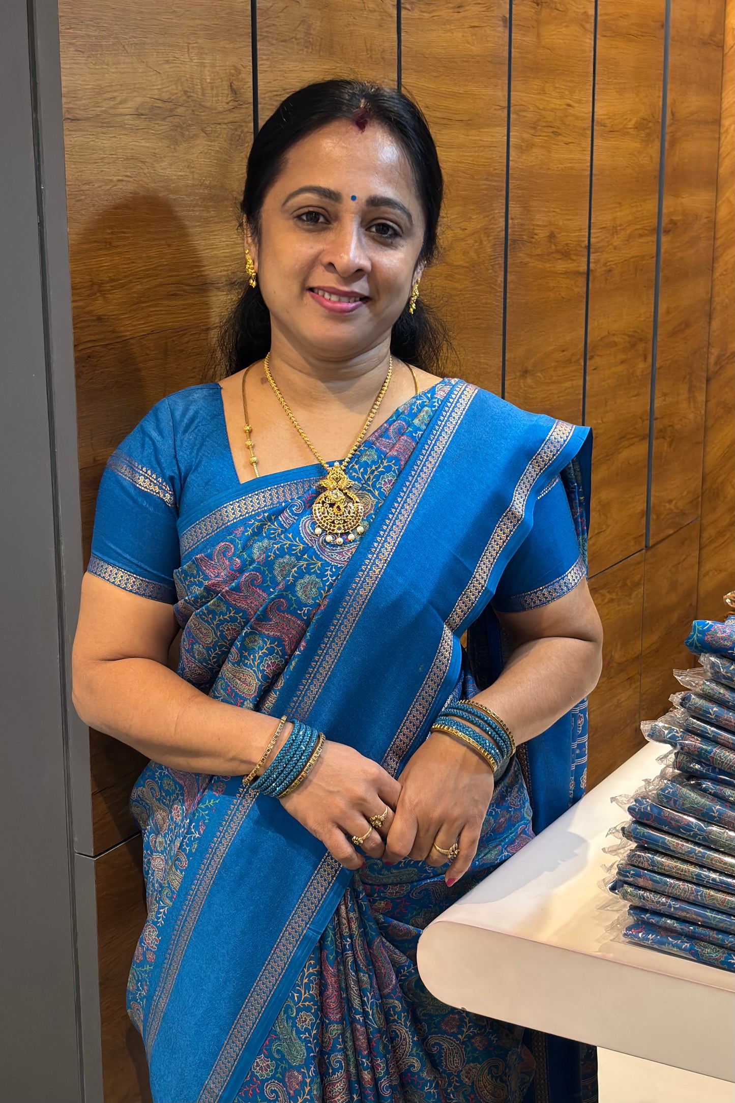 Retta Pet Printed Silk | Ananda Blue| RPS08