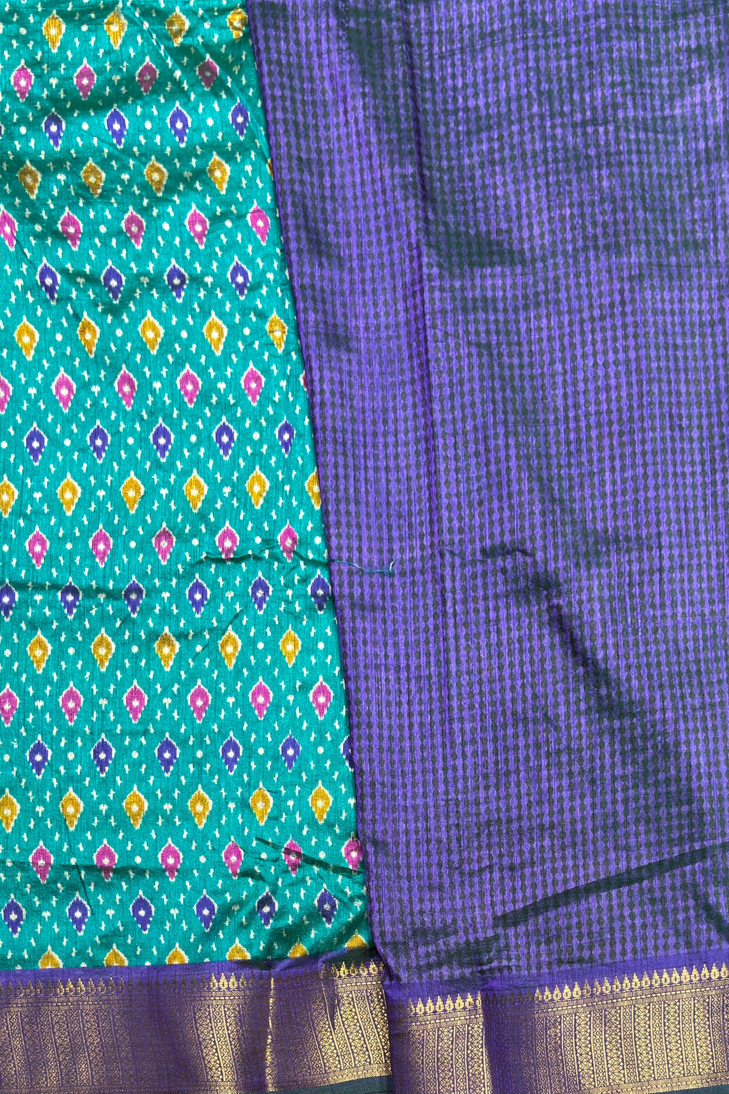 Semi Patola SIlk |Rama Green| MSP05