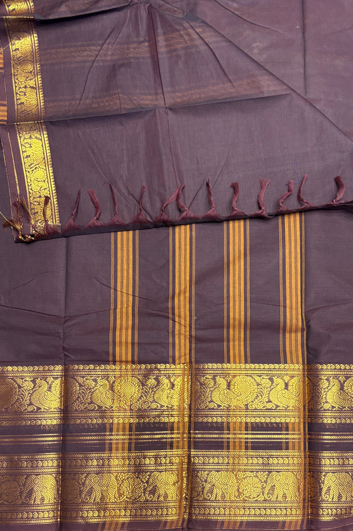Meenakshi - Kanchi Cotton | Coffee Brown (New Design)| MCK126
