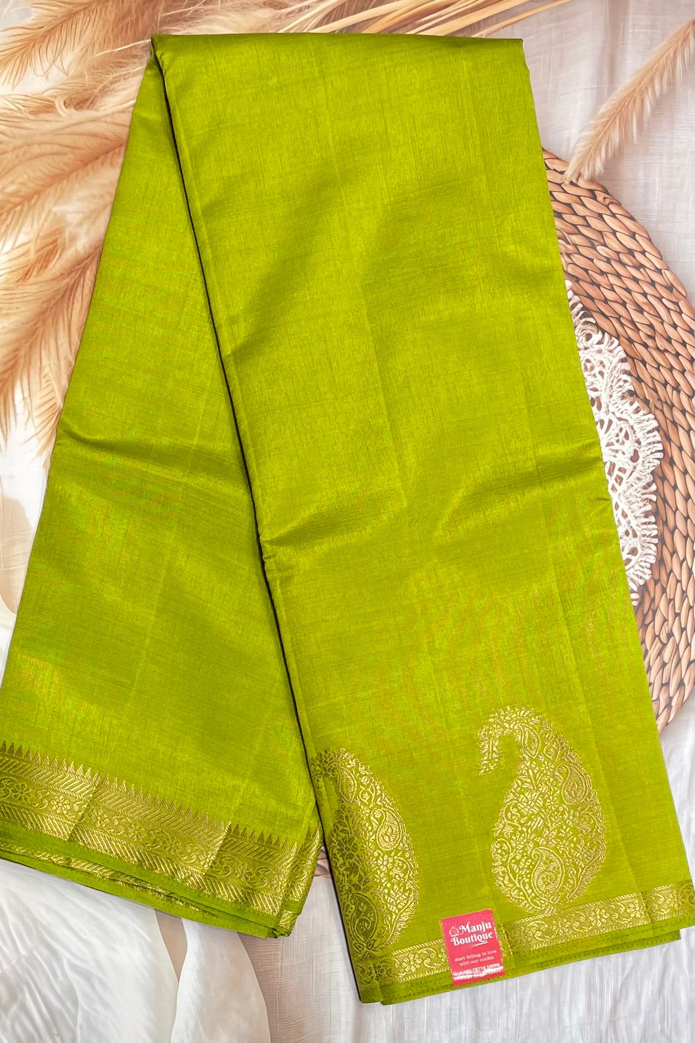 Raw Silk |Lime Green| MBRS10