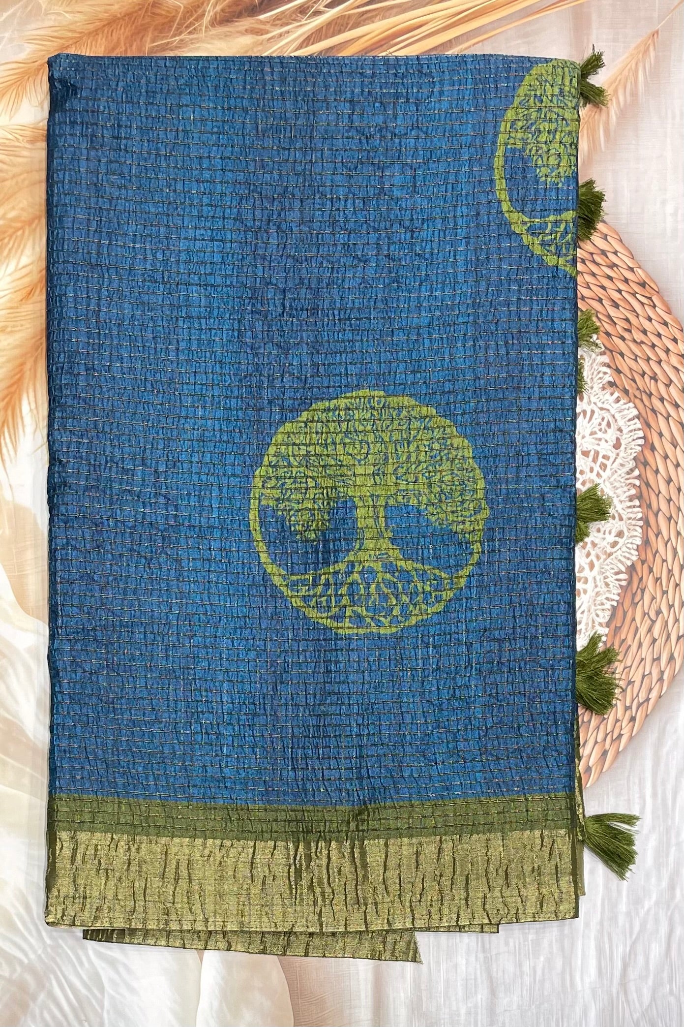 Crush Silk| Peacock Blue |MBCS04