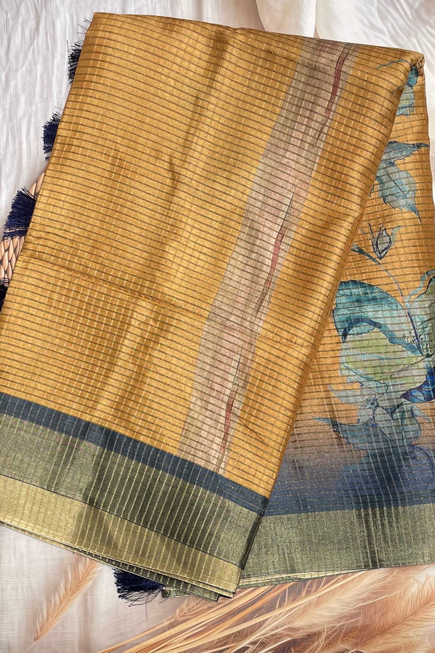 Kota Tussar Silk |Golden Mustard|MBKT04