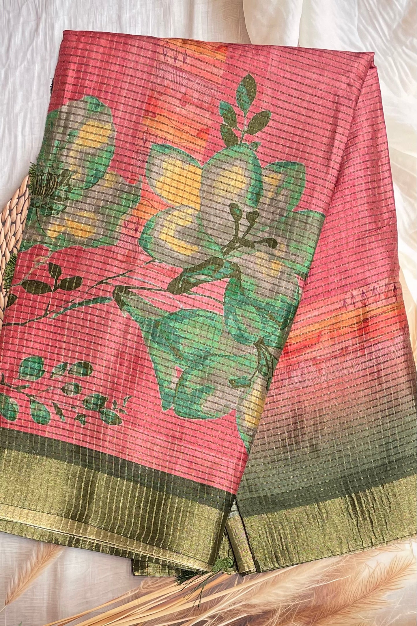 Kota Tussar Silk |Onion Pink |MBKT08