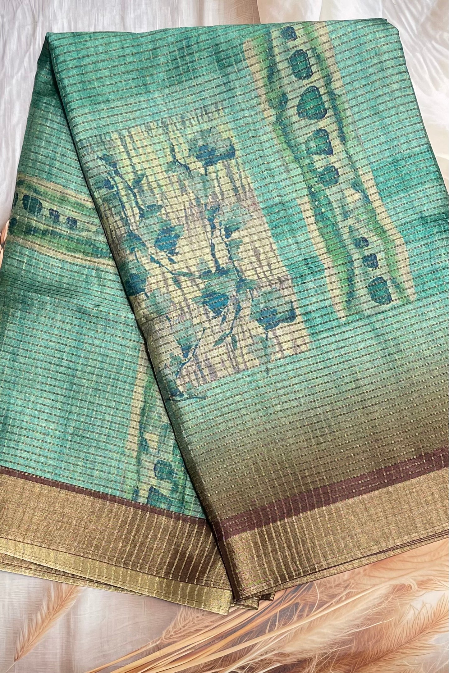 Kota Tussar Silk |Rama Green|MBKT05