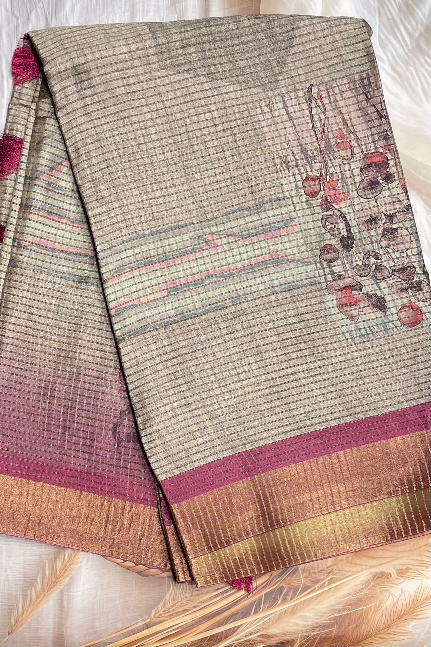 Kota Tussar Silk |Silver Grey |MBKT02