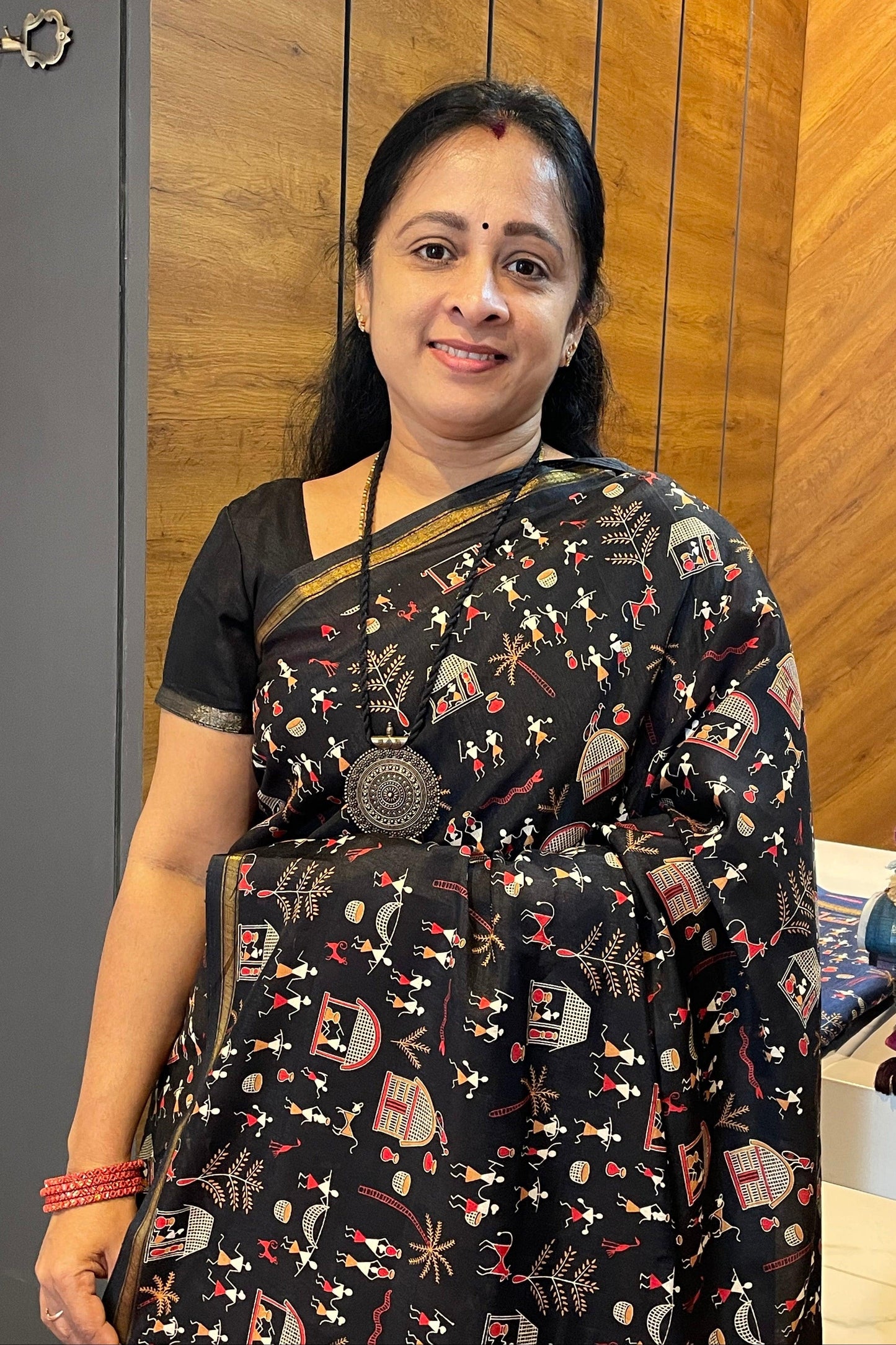 Warli Printed Silk | PPS07 - Manju Boutique