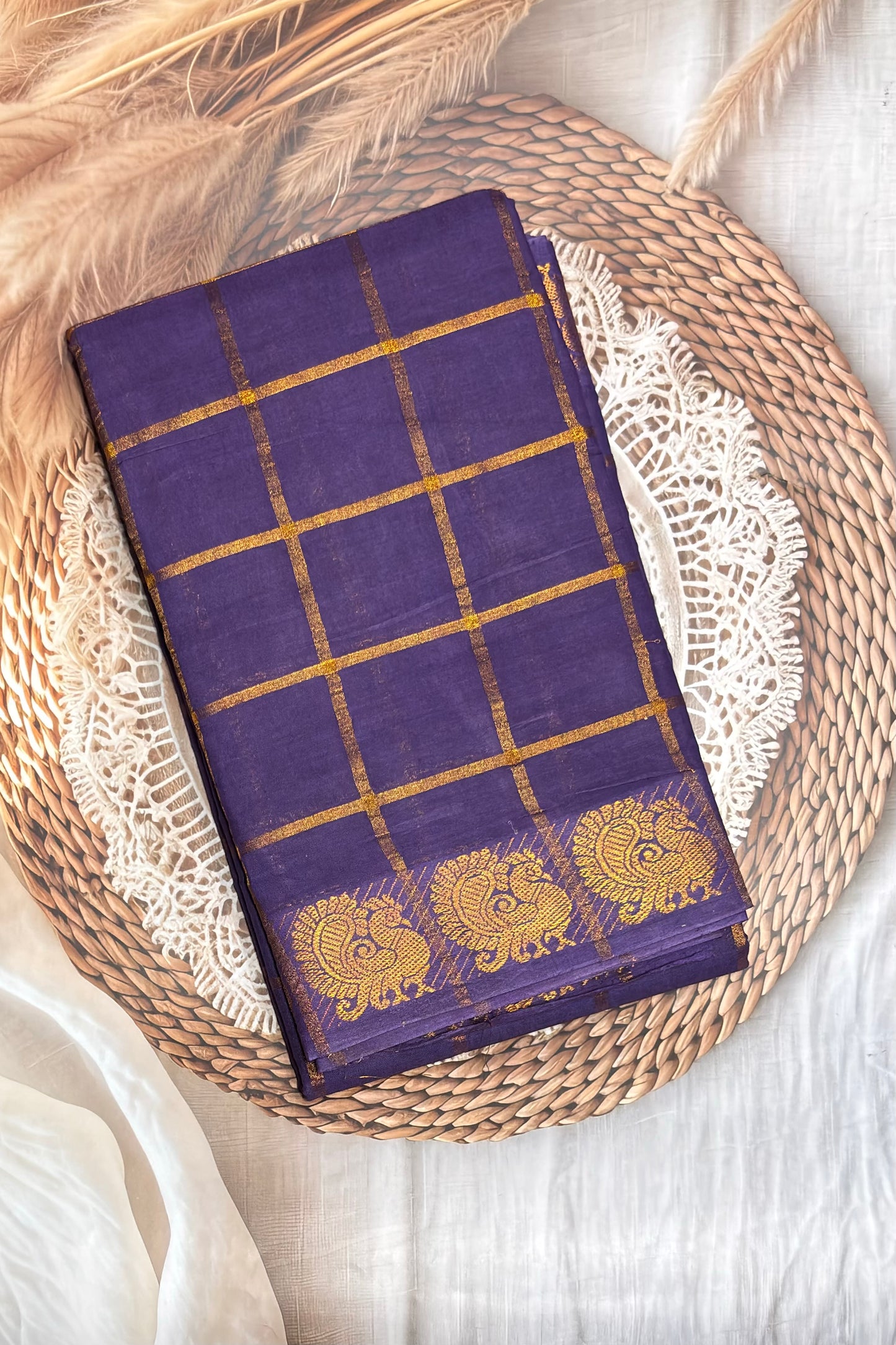 Madurai Sungudi Cotton Sarees |Lavender | SC12