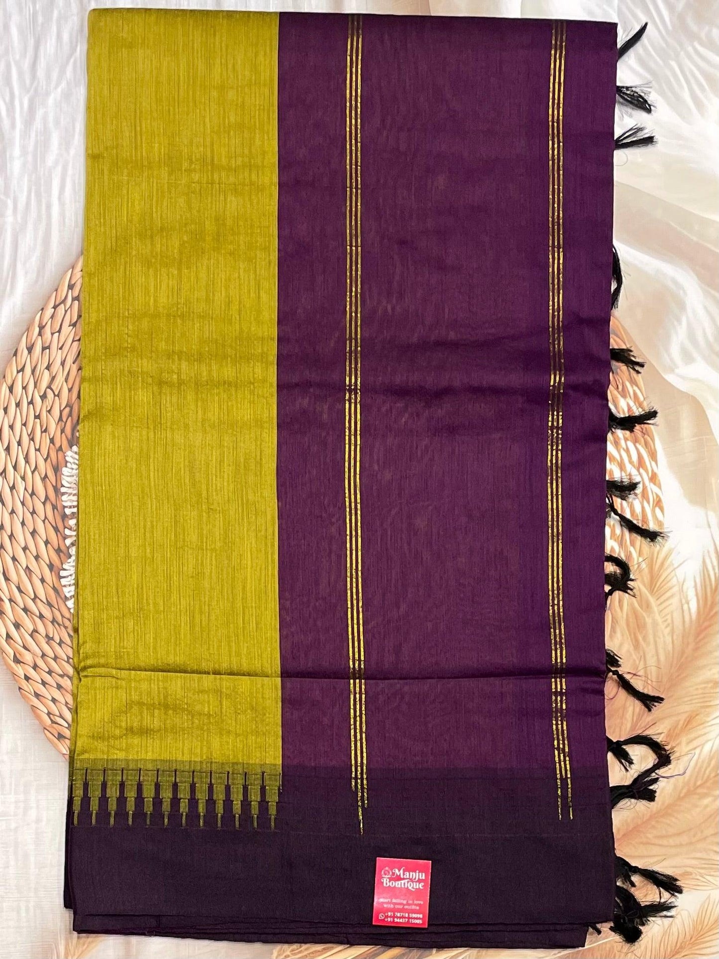 New Gen Kalyani Cotton Tower Border| KCSM09 - Manju Boutique