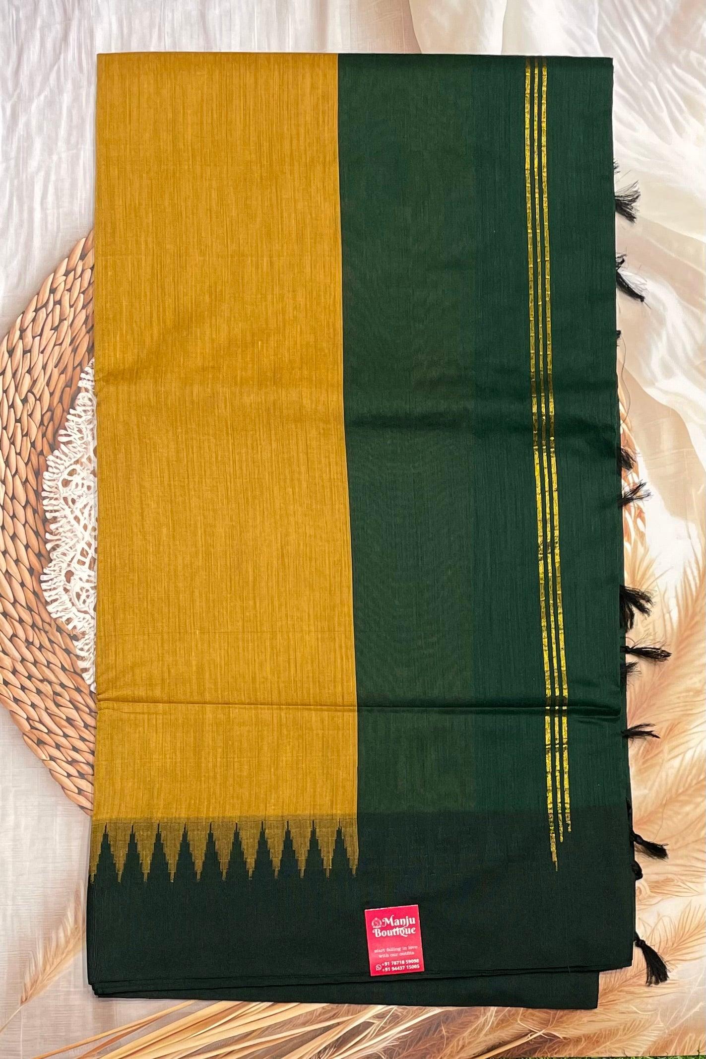 New Gen Kalyani Cotton Tower Border| KCSM03 - Manju Boutique