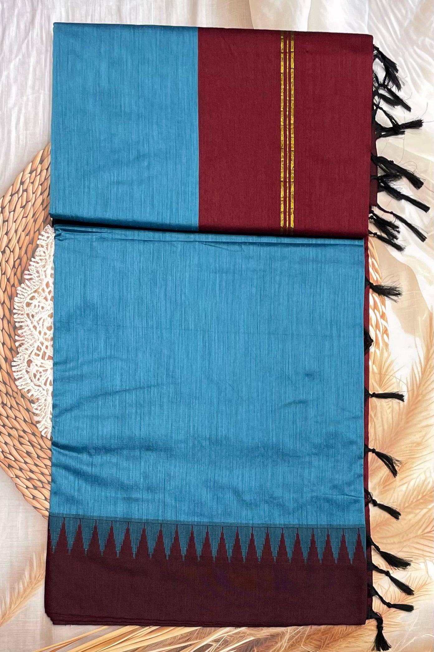 New Gen Kalyani Cotton Tower Border| KCSM05 - Manju Boutique