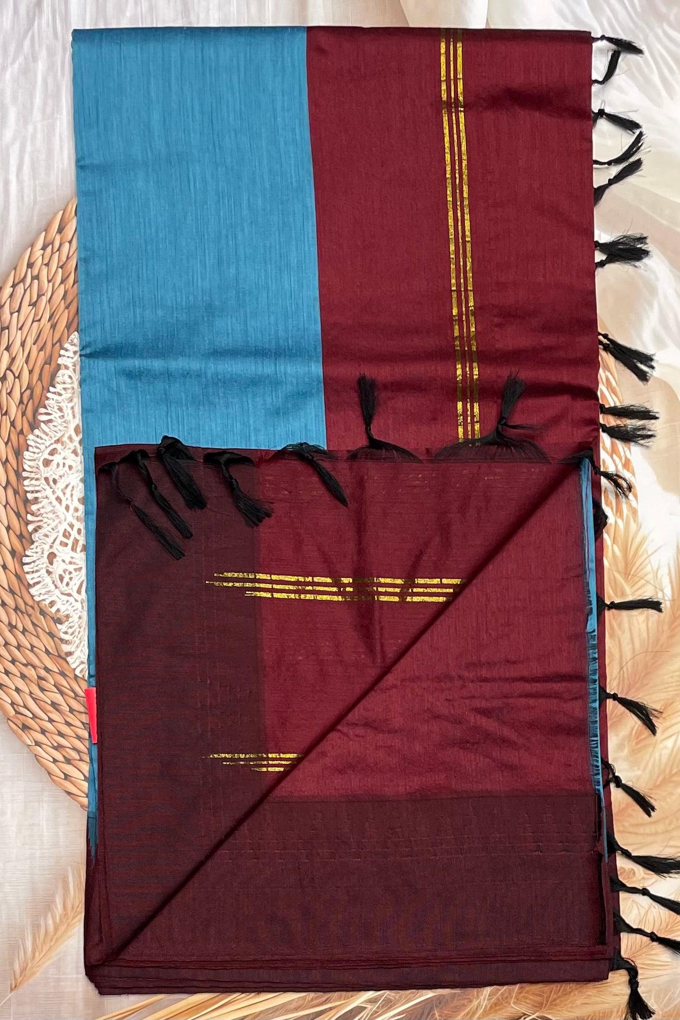 New Gen Kalyani Cotton Tower Border| KCSM05 - Manju Boutique