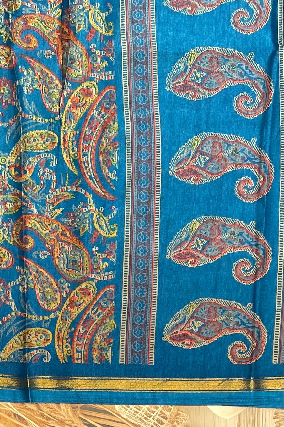 Kalamkari Printed Silk | PPS06 - Manju Boutique