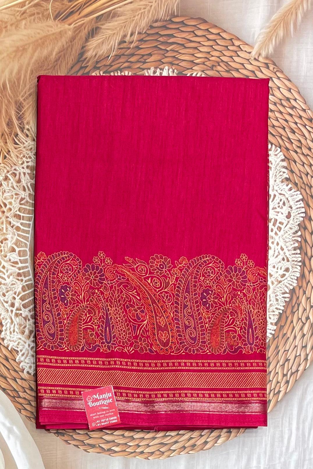 Kalamkari Printed Silk | PPS15 - Manju Boutique