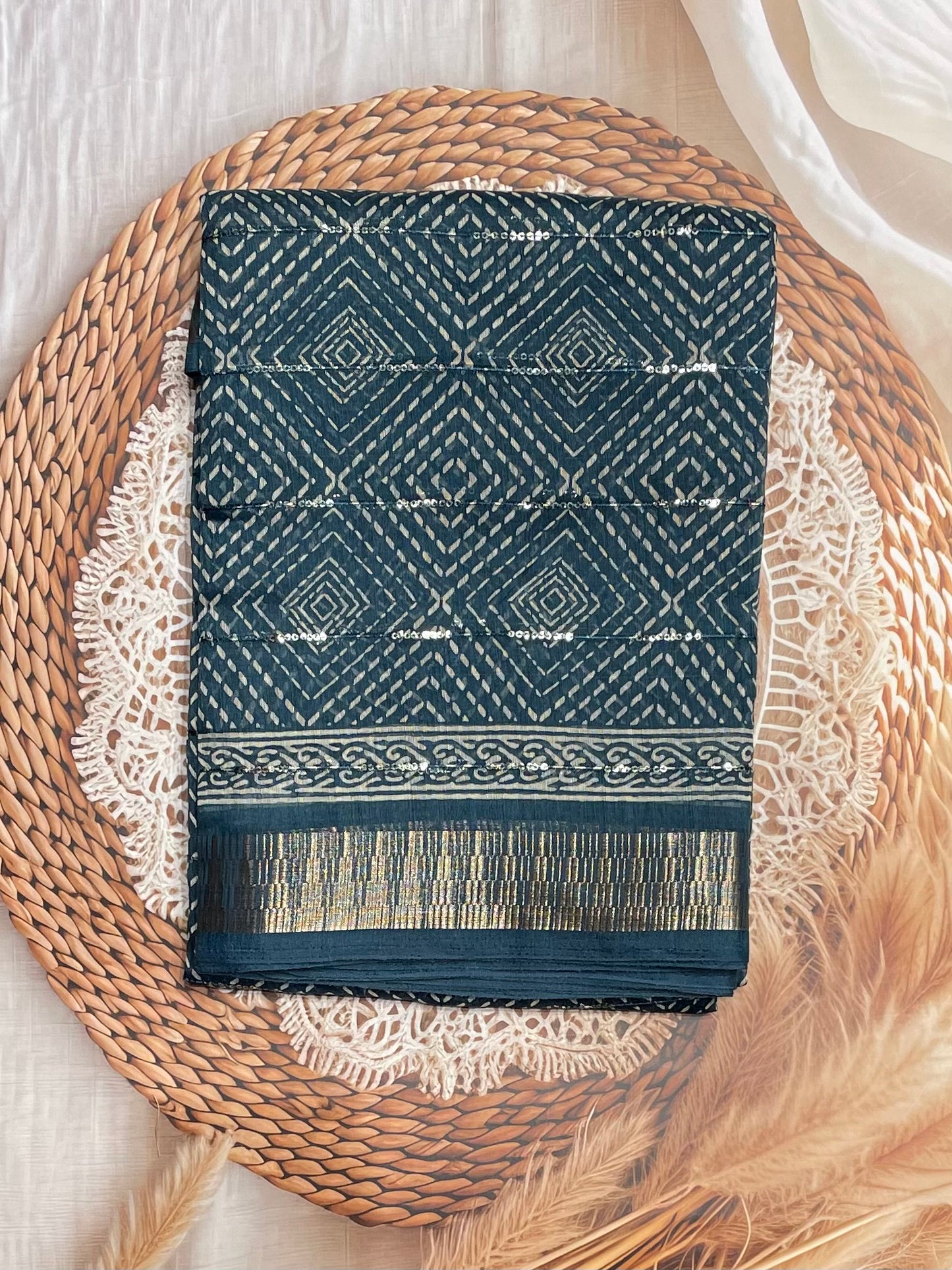 Sequins Chanderi Cotton | MBSC14