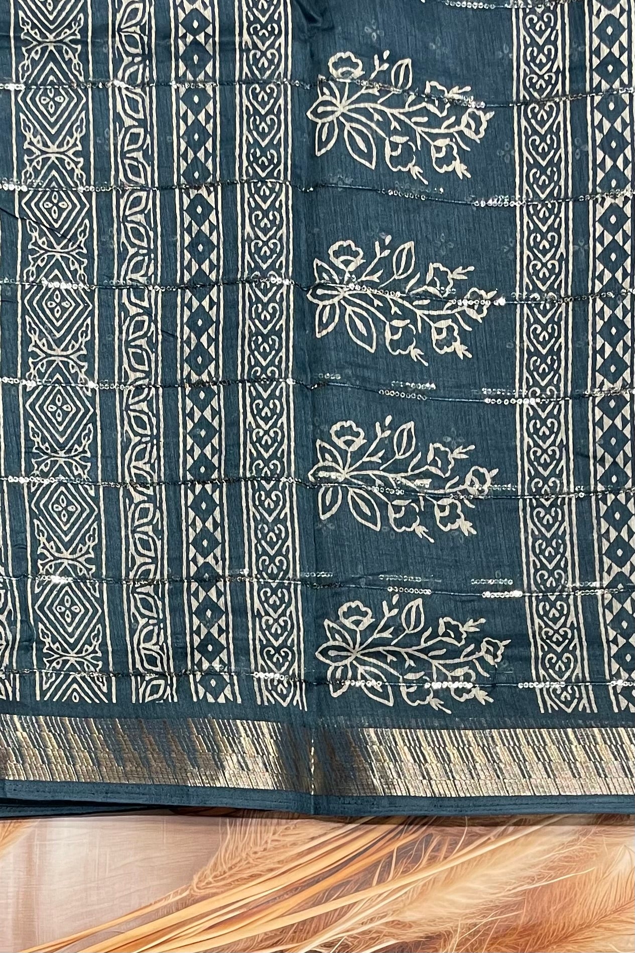 Sequins Chanderi Cotton | MBSC14