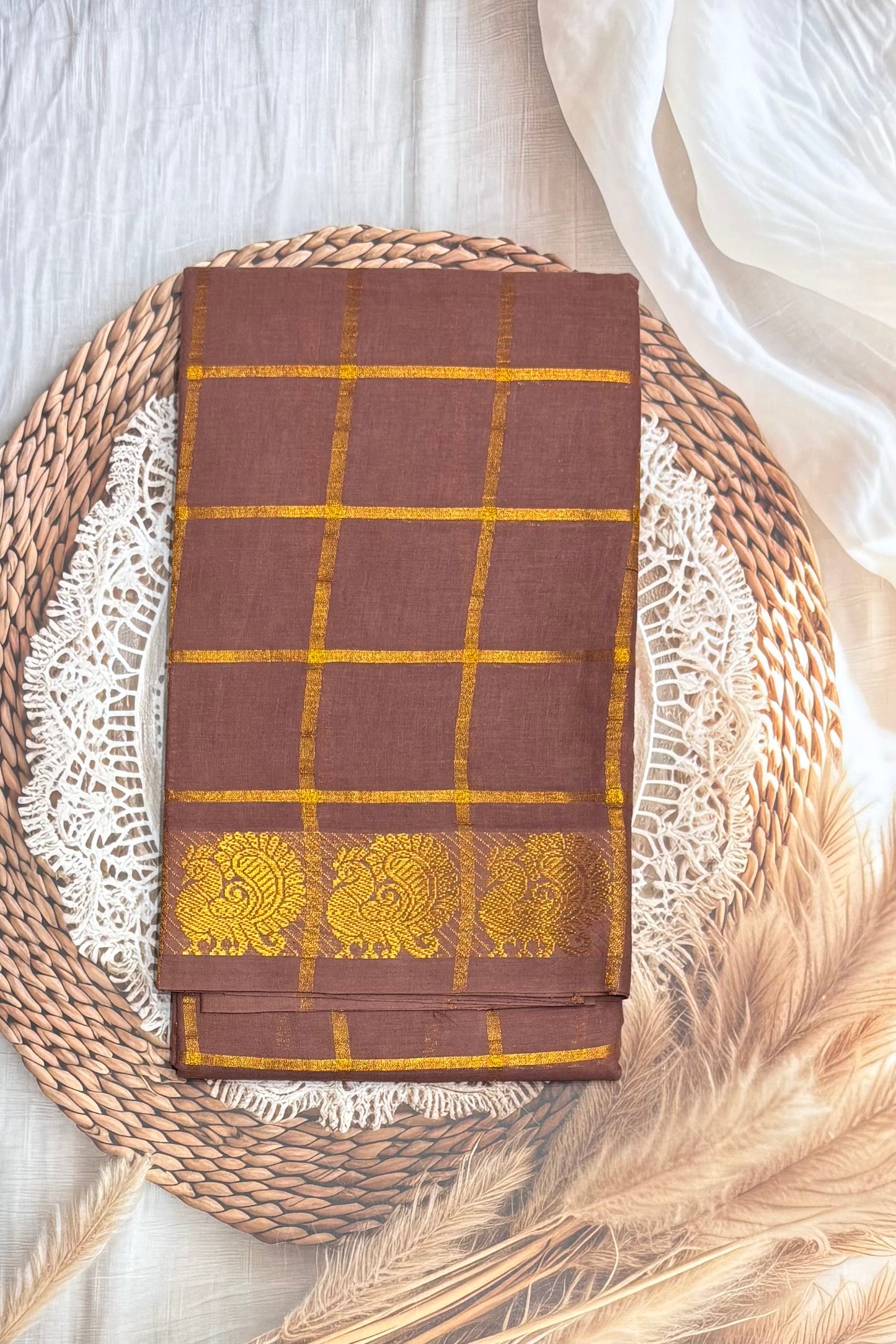 Madurai Sungudi Cotton Sarees | Mauve Pink | SC08