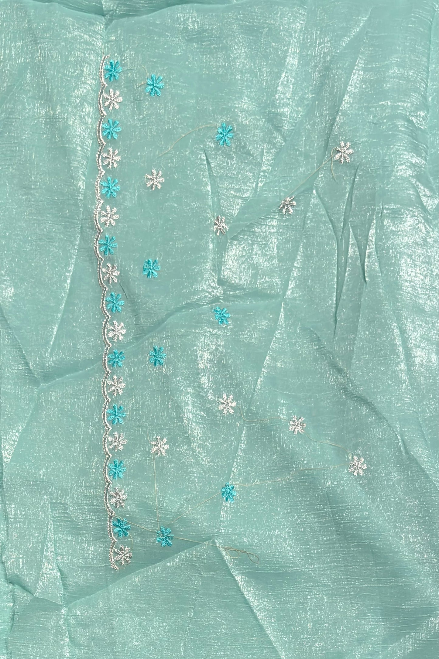 Cutwork Designer Saree| MCW02| Ice Blue
