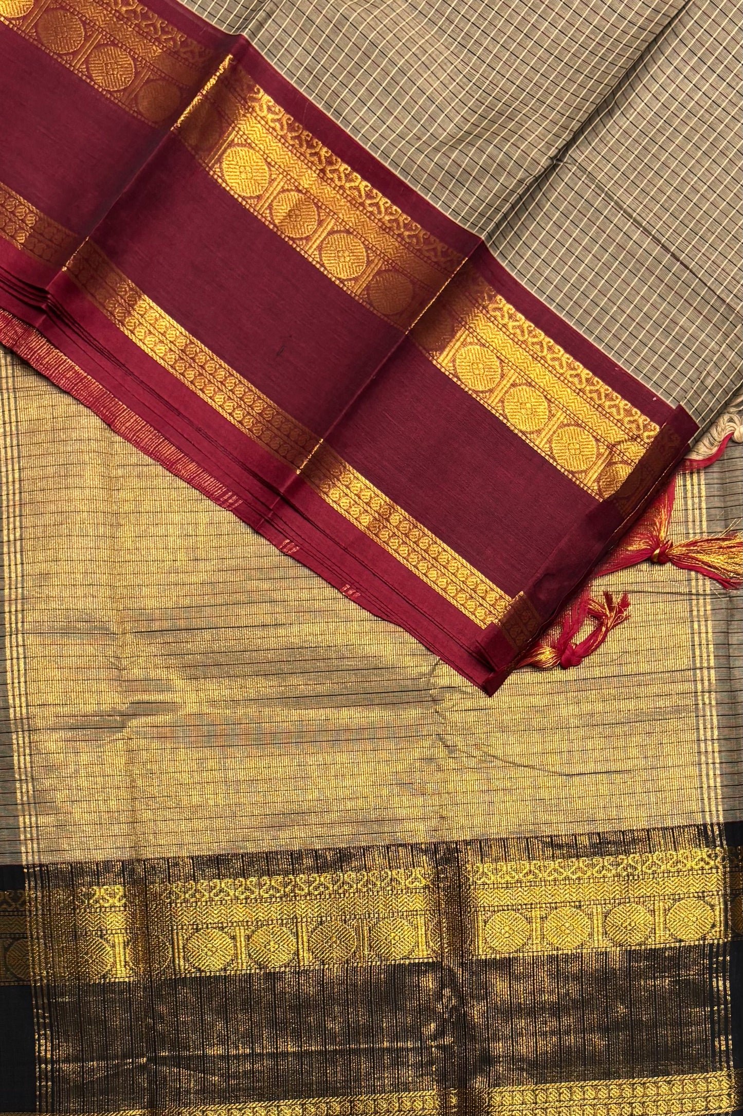 Meenakshi -Kanchi Cotton | Korvai Checks GJ | MCK05