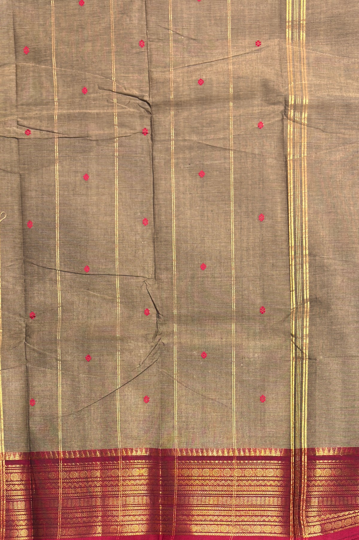 Kanchi Cotton Butta Design - Pallu