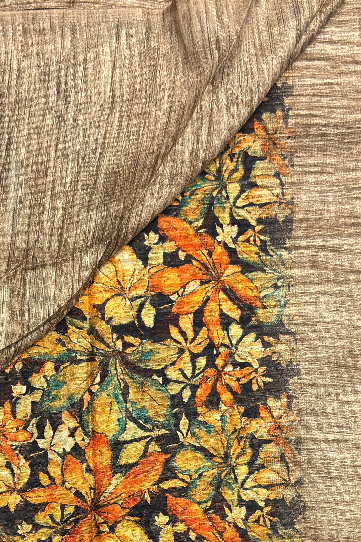 Jute Linen Saree - Open View