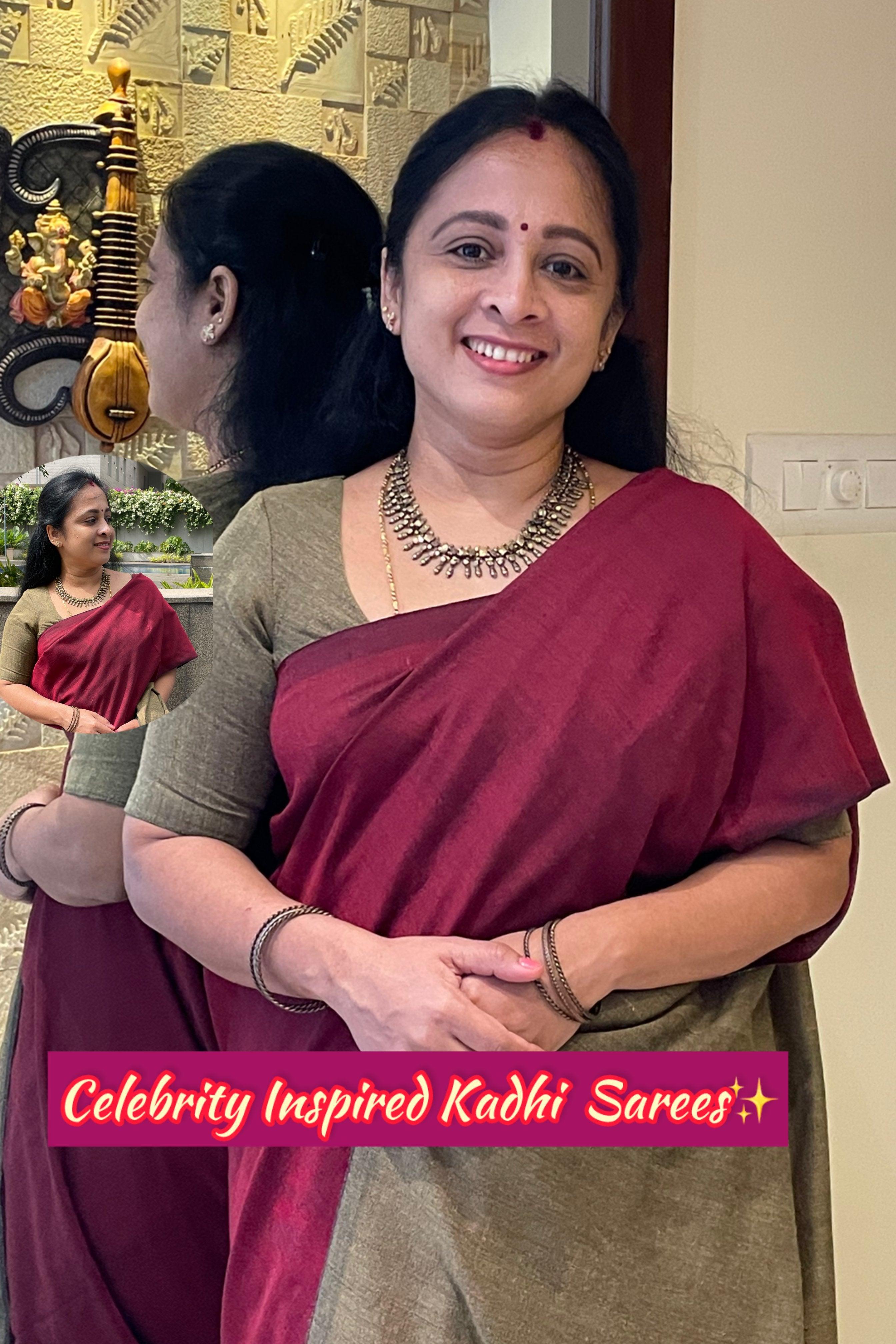 ✨ Celebrity-Inspired Kadhi Sarees ✨