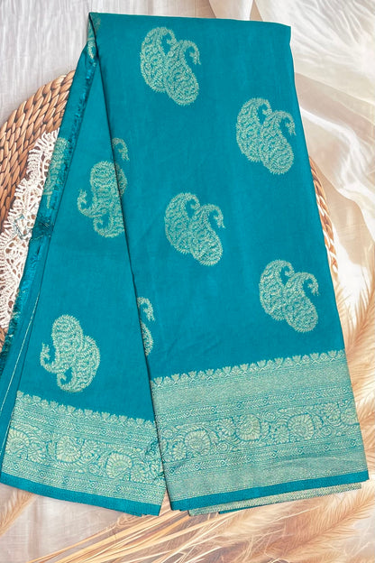 Bridal Soft Silk Saree| MBFC03 | Sapphire Blue