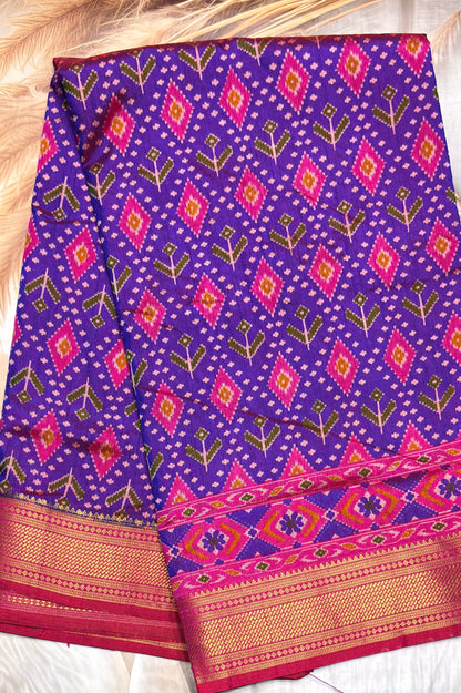 Semi Patola SIlk | Violet | MSP07