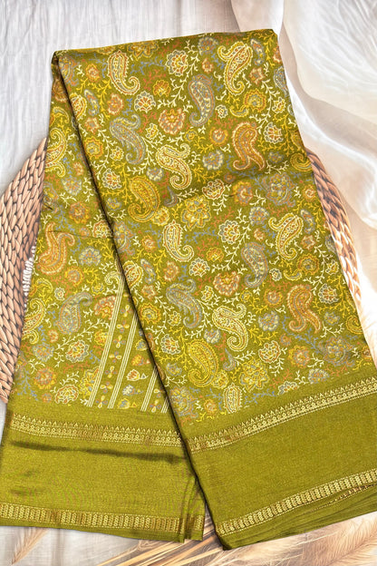 Retta Pet Printed Silk | Light Green | RPS02
