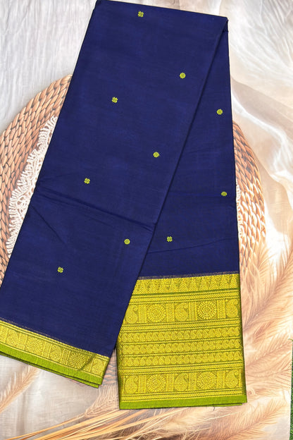 Meenakshi -Premium Kanchi Cotton Saree–Royal Blue|MCK92