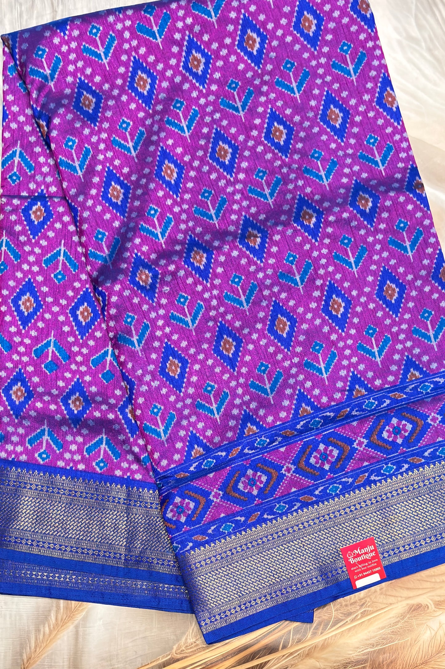 Semi Patola SIlk | Magenta | MSP11