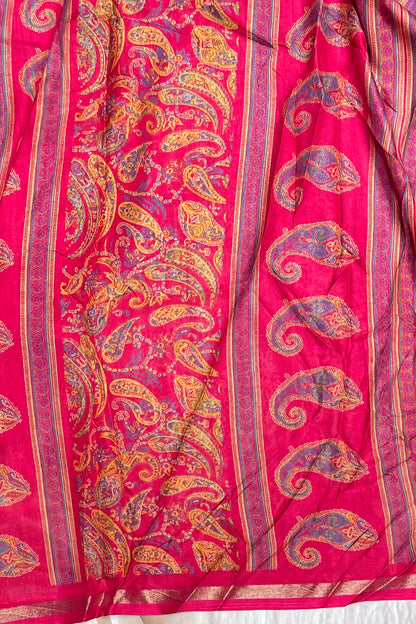 Kalamkari Printed Silk |Rose | PPS01