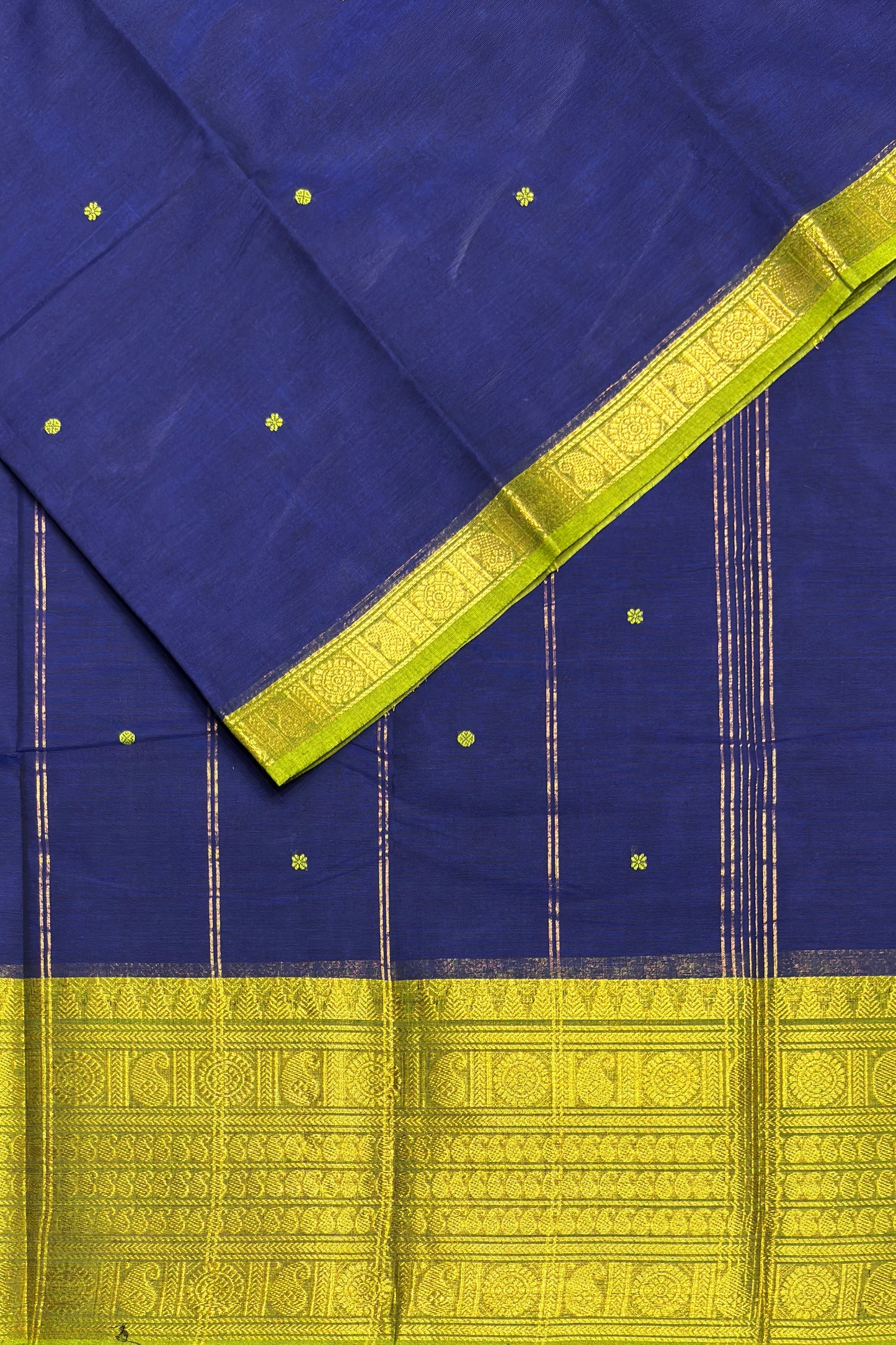 Meenakshi -Premium Kanchi Cotton Saree–Royal Blue|MCK92