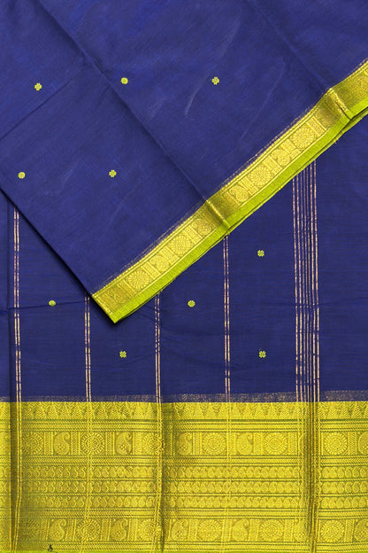 Meenakshi -Premium Kanchi Cotton Saree–Royal Blue|MCK92