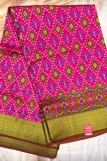 Semi Patola SIlk | Rose | MSP09