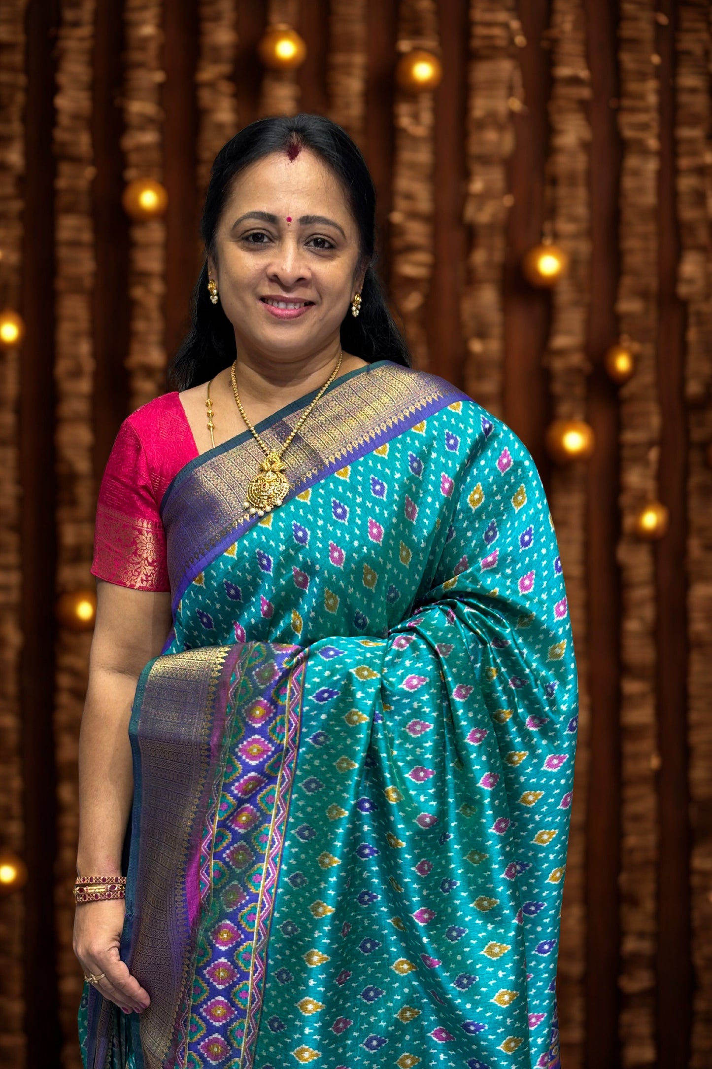 Semi Patola SIlk |Rama Green| MSP05