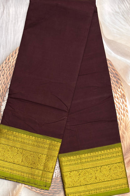 Meenakshi -Premium Kanchi Cotton Saree– Deep Maroon VTV Inspired | MCK81