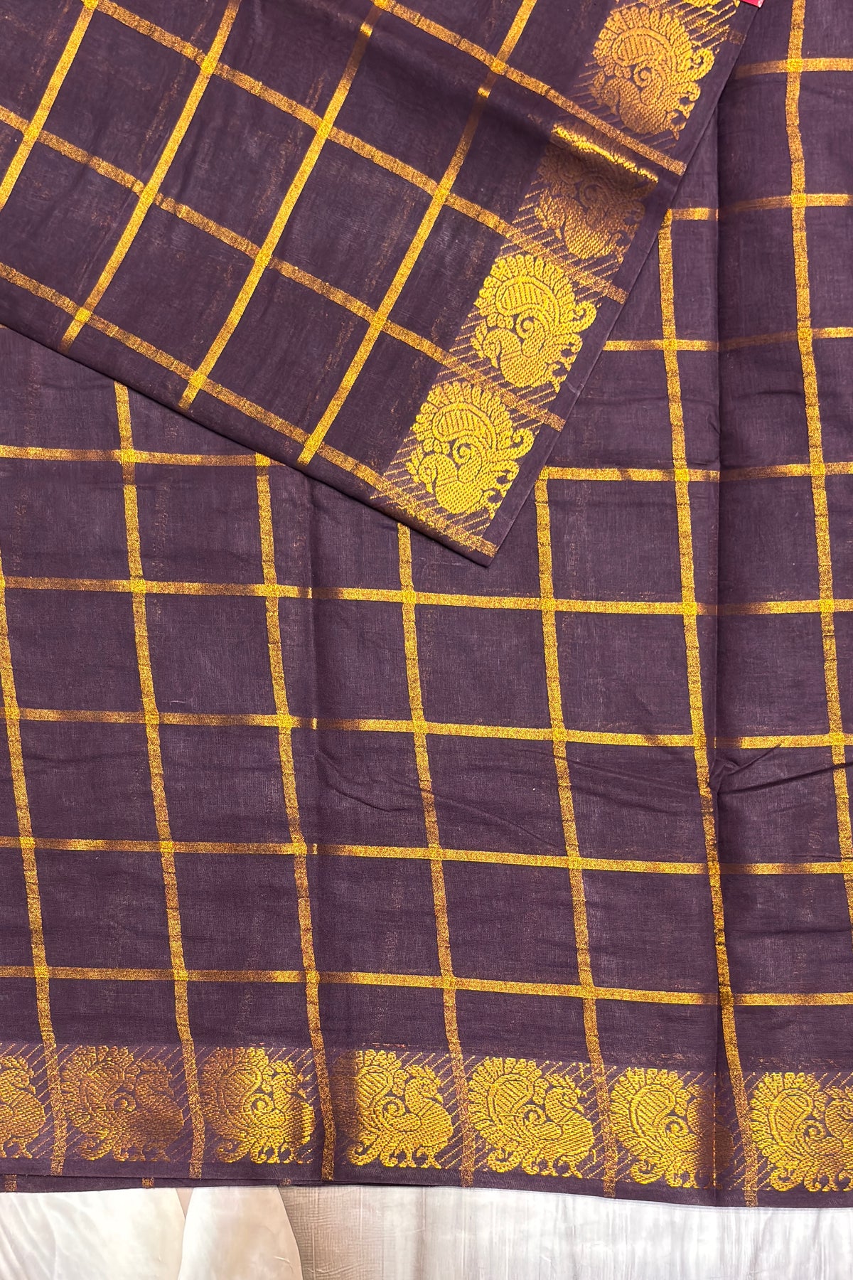 Madurai  Sungudi Cotton Sarees |Coffee Dual Shade | SC11