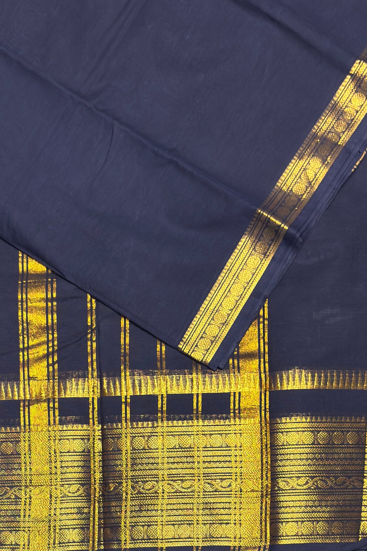 Meenakshi -Premium Kanchi Cotton Saree - Royal Blue| MCK100