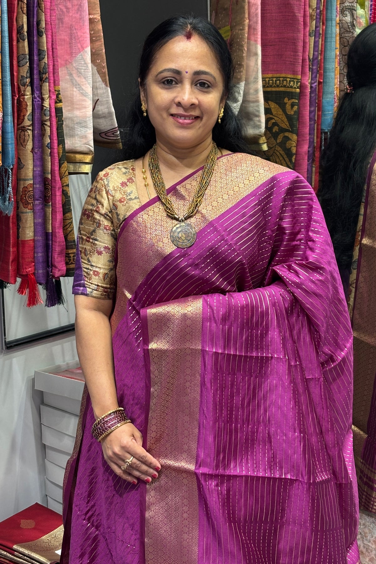 Fancy Soft Silk Sarees | Wine | MBLE76