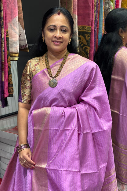 Fancy Soft Silk Sarees | Lotus Pink | MBLE70