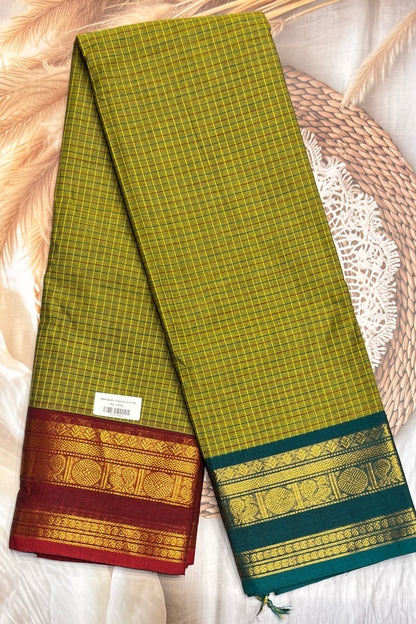 Meenakshi -Kanchi Cotton | Korvai Checks GJ | MCK23