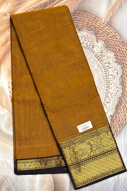 Meenakshi - Kanchi  Cotton |Mustard with Coffee| MCK24