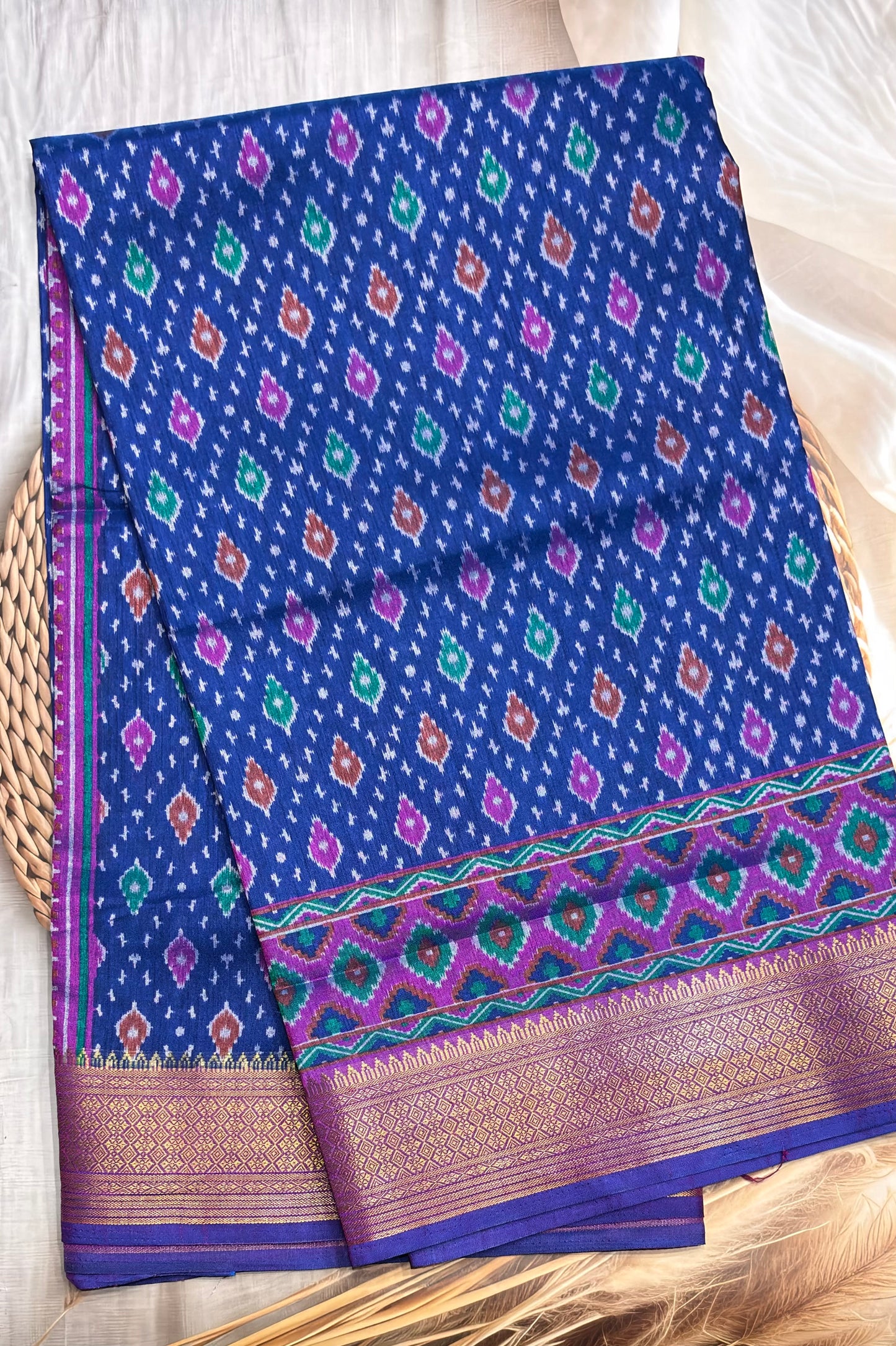 Semi Patola SIlk |Royal Blue | MSP06