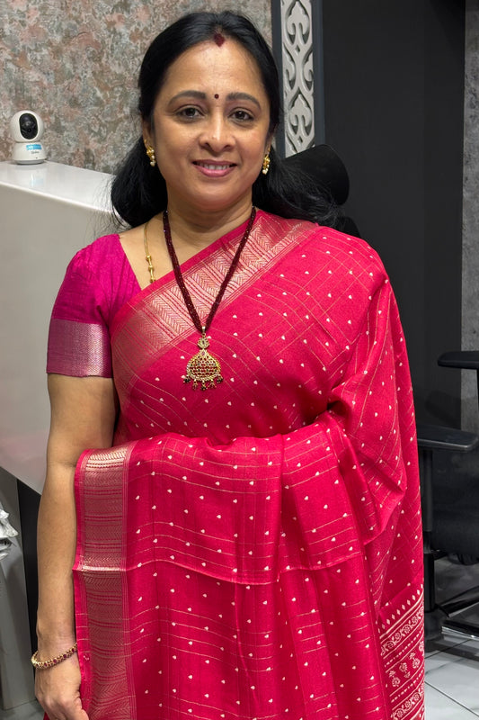 Italian SIlk | Red (Rose mixed ) | IS12