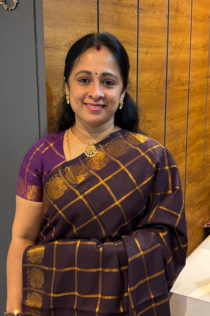 Madurai  Sungudi Cotton Sarees |Coffee | SC11