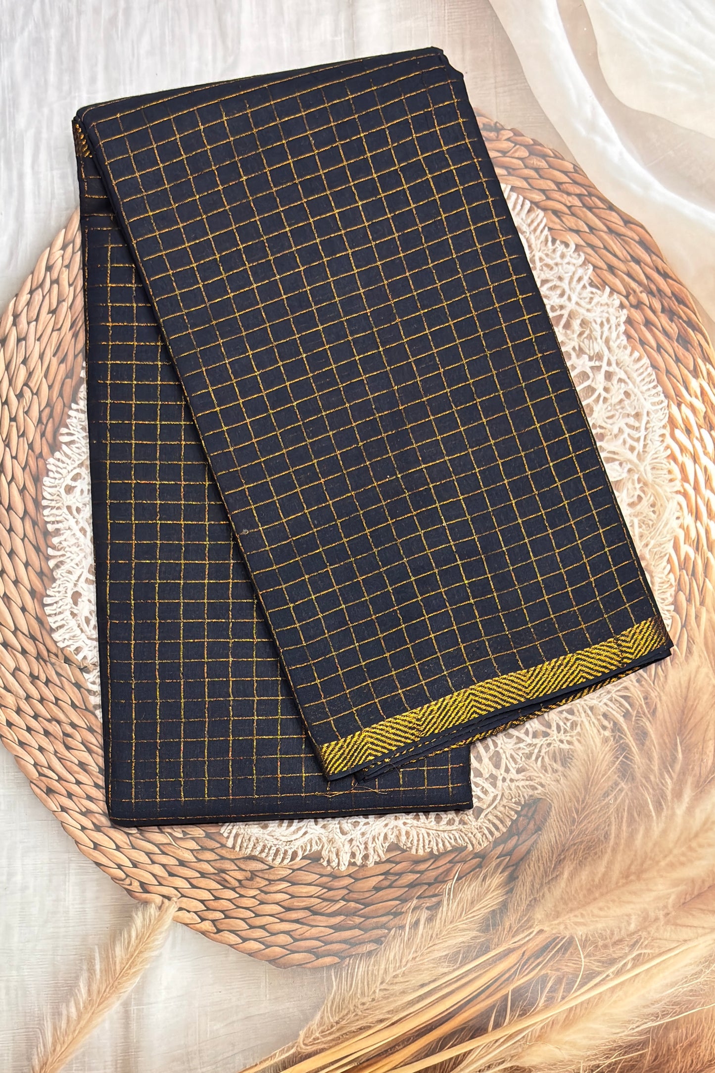 Sungudi Cotton Zari Checks | Borderless Collection | SC33